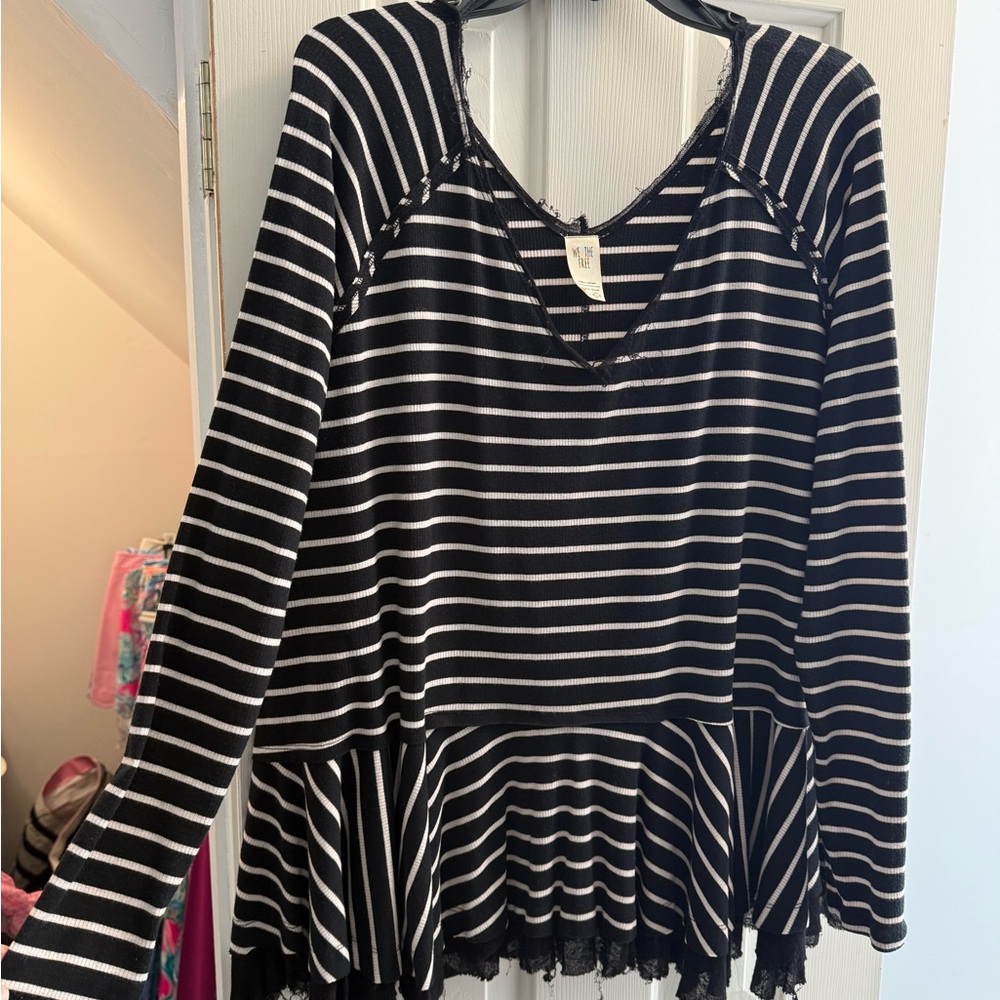 EUC Free People Peplum Top Size L
